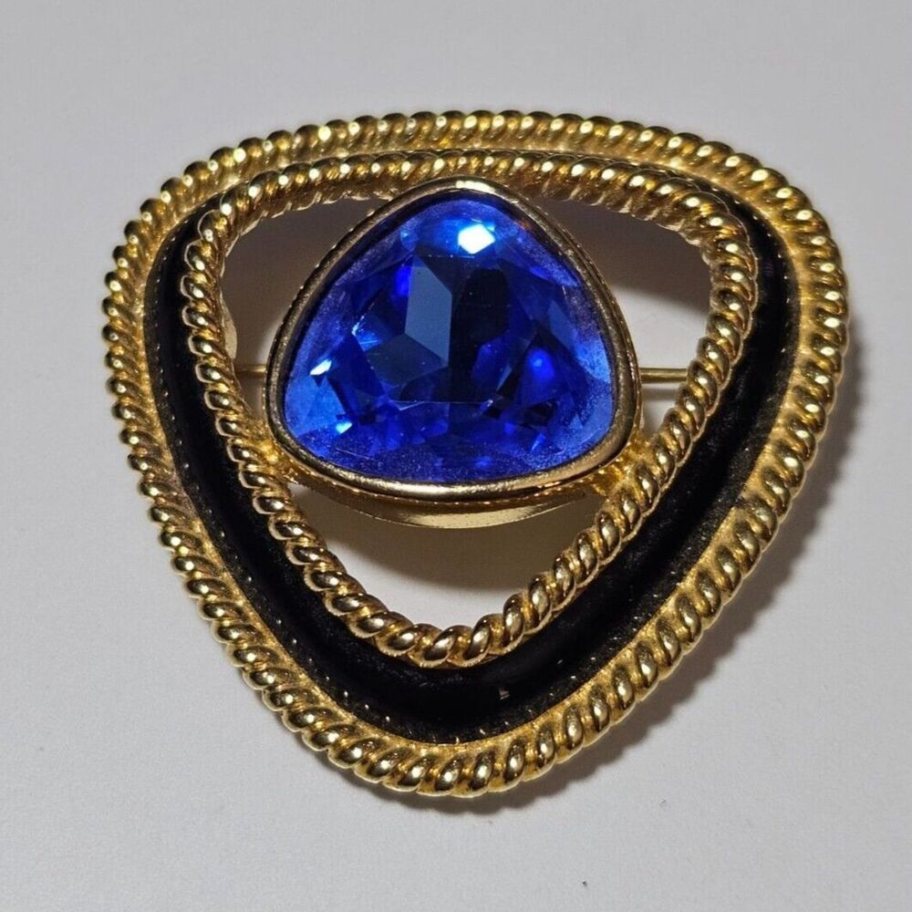 Swarovski gold tone crystal brooch